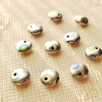 湖面の波紋　チェコビーズ　6mm 10個