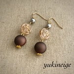 【SALE】【イヤリング変更可】アクリルビーズの大ぶりピアス11