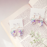 green &lavender 大人フープ ピアス/イヤリング
