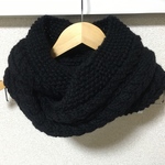 手編み♡あったかスヌード(BLK)