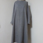ウール　グレー　ボトルネックワンピース👗