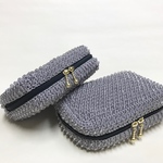 【h＊＊＊様専用ページ】ビーズポーチセット(アッシュグレー)