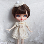 [新年限定刺繍ワンピースベレー帽2点セット] リカちゃんジェニーちゃんブライスmomoko初代リカちゃん1/6人形ドール用服blythe