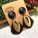大人かっこいい！レオパード×ゴールドピアス・イヤリング♡(ブラウン)