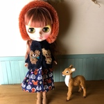 ★紺色 リスちゃんセット★くま太郎 ブライス