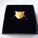 不機嫌猫のゴールドリング