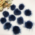 【B品】ミンクファー  10個セット  ネイビー
