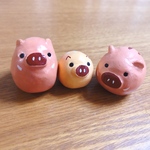 2019 干支 まるっこイノシシ   親2子1セット
