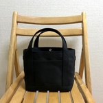 「シンプルトート」ミニサイズ 「ブラック」帆布トートバッグ 倉敷帆布8号
