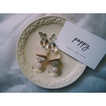 silver × clear hoop earring シルバー×クリアフープイヤリング