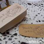 消しゴムはんこ♪女の子♪ThankYou♪