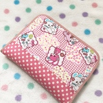 naohamo様ご予約分 【格子柄ピンクのレトロアニマル♡ マルチケース】
