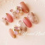 ホワイトべっ甲ネイル♡