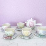 福袋ダリア柄茶器セット