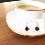 ほっこりcafeたいむ♡珈琲豆ピアス♡