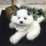 羊毛フェルト 白ぷ〜ちゃん
