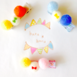 baby&kids＊カラフルポンポンヘアクリップ☆