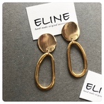 75.ゴールド変形フープ ボリュームピアス ZARA IENA プラージュ 
