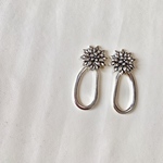 〈再販〉 2way シルバー花×ループピアス/イヤリング