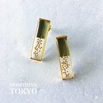 冬の雨雪カーキハーフピアス＆イヤリング