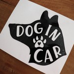 再販×2　DOG IN CAR　ステッカー　犬 ドッグインカー　車