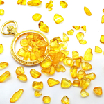 【ガラスさざれ】蜂蜜の欠片　穴無しさざれ石　イエロー【30g】