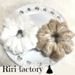 💓10セット限定 500円💓ふんわり雪うさぎ🐇ファーシュシュ(ｱｲﾎﾞﾘｰ＆ﾍﾞｰｼﾞｭ)