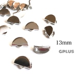 新価格⭐︎送料無料【60pcs  13mm 半円ワニグチ シルバー】 パーツ 