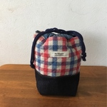 洗えるスープジャー巾着☆トリコロールチェック