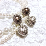 再販♡ヴィンテージ風 シルバーハートイヤリング/ピアス