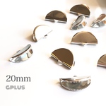 新価格⭐︎送料無料【50pcs  20mm 半円ワニグチ シルバー】 パーツ 