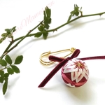 【SALE】桜てまりのブローチ＊染井吉野　【絹】