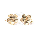 ERG-795-MG【2個入り】フラワーイヤリング/ネジバネ,Flower Clip-On Earring
