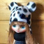 ミディブライス  ダルメシアン柄くまちゃん帽子
