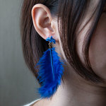 冬鳥の耳飾り[blue] ピアスorイヤリング
