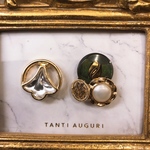 ボタンピアス ボタンイヤリング