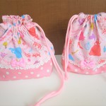 プリンセスミックスのお弁当袋＆コップ入れ☆ピンク☆