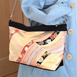 ★3hime-mama様専用★リボン結びの蝶々が可愛い♪&花模様の波ラインでゴージャスな♪ショルダーバッグ/帯リメイク♪ 2点