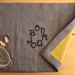【naminamina02様オーダー品】bonjour刺繍のランチョンマット
