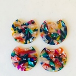【O】Multi Color Circle Pendant Tops