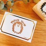 消しゴムはんこ ハリネズミのthankyouはんこ