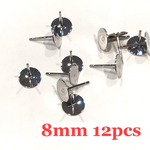 シルバーピアスパーツ  8mm 高品質 12個