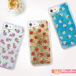 カスタマイズできる☆ローズのグリッターiPhoneケース