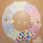 3枚セット⭐︎ ガーゼとタオルのミニハンカチ  フラワー⑤