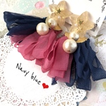 ＊流星大ぶりシフォン＊イヤリング