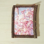 新春♪ 枝垂れ桜 ナチュラルウッドフレーム入り 2L版サイズ