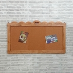 壁掛けコルクメッセージボード/ハート　幅75×高さ43cm　本体ブラウン [cork-2]