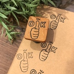 ❁OK消しゴムはんこNo.1❁持ち手付き