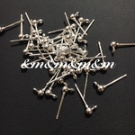 ３ｍｍ　ピアス パーツ　丸玉　カン 付き　 材料　ポストピアス アクセサリー ハンドメイド 金具　ピアス