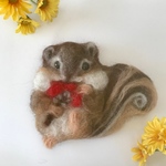 シマリス・リス・羊毛フェルト
